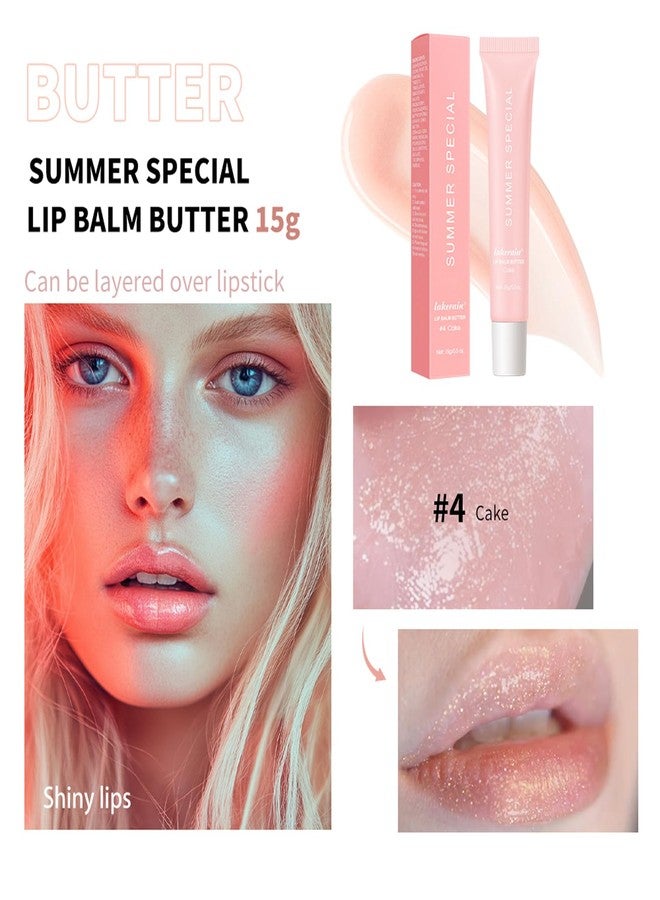 URQT Summer Special Lip Butter Balm, Hydrating, Nourishing & Softening Lip Care with Natural Oils & Fruit Extracts, Long-Lasting Moisture, Non-Sticky Shine, Soften Dry Lips Lip Care (#4 Cake (glitter) - Image 2