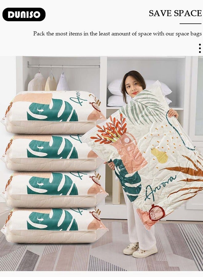 DUNISO Combo Vacuum Storage Bag with Electric Pump, 3 Pack((1 Large + 1Medium + 1 Small) of Reusable Compression Bags, Double Zip Seal Special-Grip Clip,Travel Vacuum Sealer Bags, Space Saver Bags for Clothes, Mattress, Blanket, Pillows, Compression - Image 3