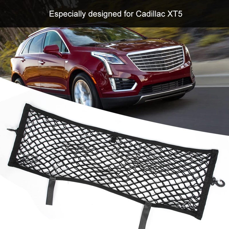 Premium Elastic Cargo Net 35.4x11.8 Inches Black Car Trunk Storage Organizer Mesh - Image 4