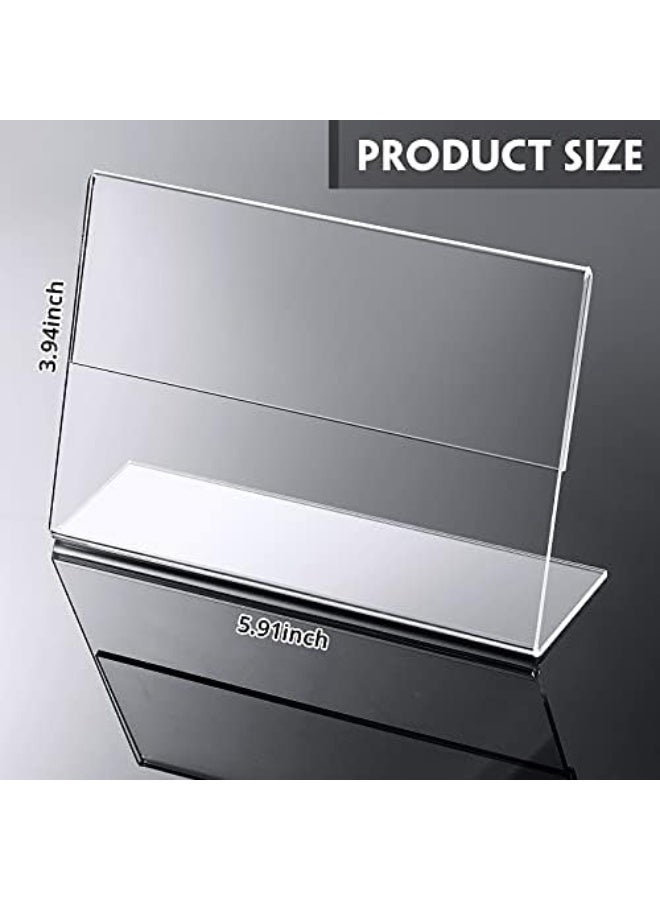 TPGP 36 Pieces Acrylic Sign Holder 4 X 6 Inch Plastic Picture Frame Clear Photo Sign Back Brochure Display Standing Frame For Wedding Office Desktop Restaurant - Image 4