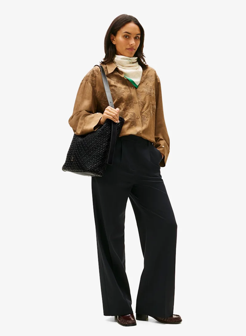 TOMMY HILFIGER TH Monogram Braided Hobo Bag