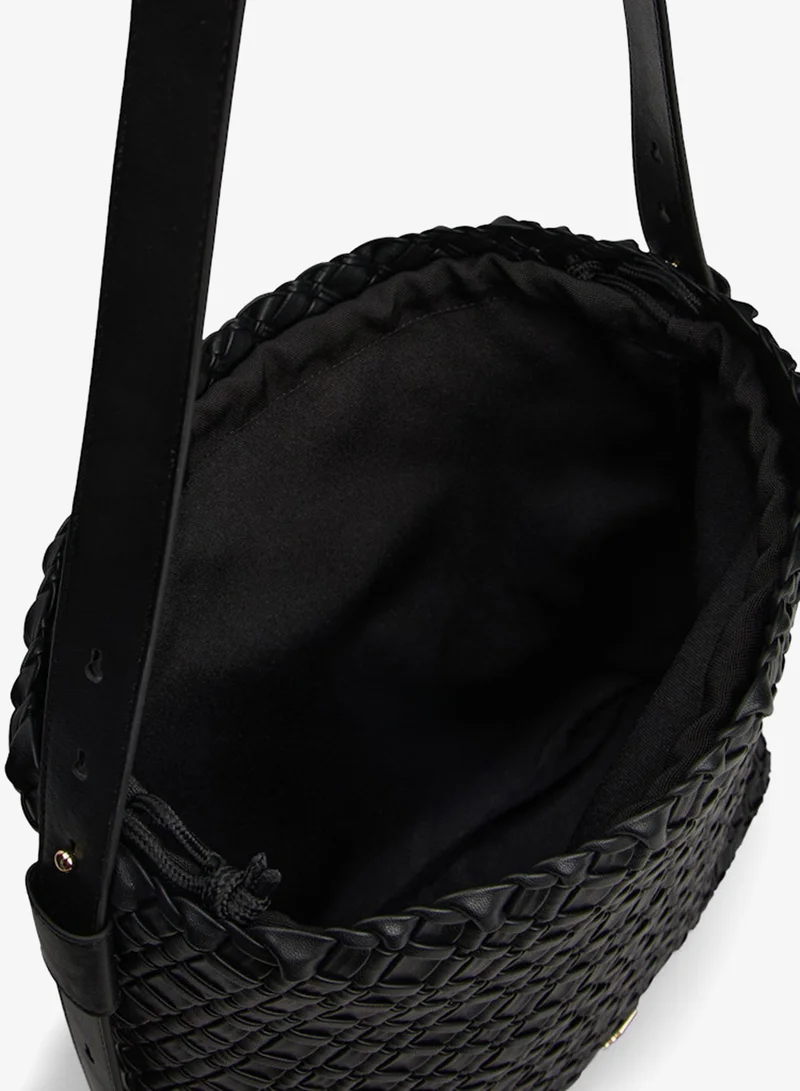 TOMMY HILFIGER  TH Monogram Braided Hobo Bag for Women | Best Price UAE