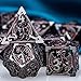 ARUOHHA Hollow DND Metal Dice Set Black Red Dragons D and D Dice RPG Role Playing Games Dungeons Polyhedral Dice with Gift Box D20 D12 D10 D8 D6 D4 - Image 4