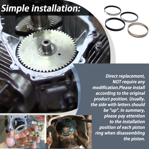 XTPTFABS 2M4860 Piston Rings(8-Cyl Ring kits) Compatible With 1999-2006 Chevrolet Gen III 364 6.0L LQ4 LQ9(Replace2M4860) Piston Rings - 4.000 in Bore -1.5 x 1.5 x 3.0 mm Thick - Standard Tension - Image 5