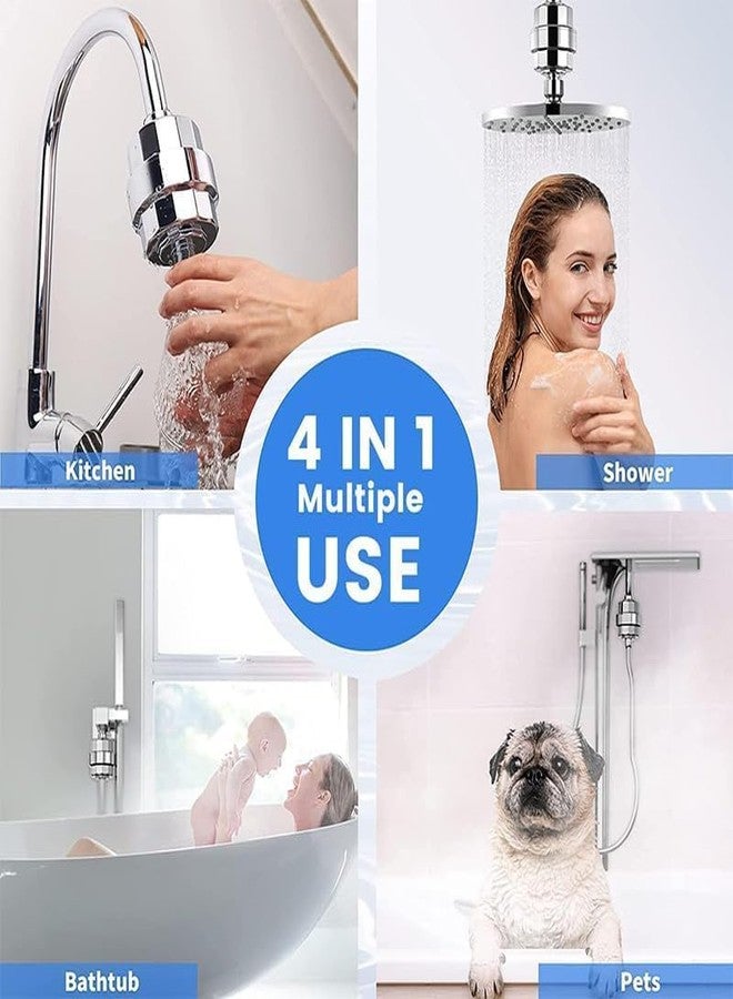 WEAQUA CB-20 PRO Shower & Tap Water Filter with 20-Stage Filtration | Hard Water Softener for Bathroom Use | Improves Skin And Reduce Hair Fall | Removes Chlorine & Impurities (Chrome, 20 Stage) - Image 3