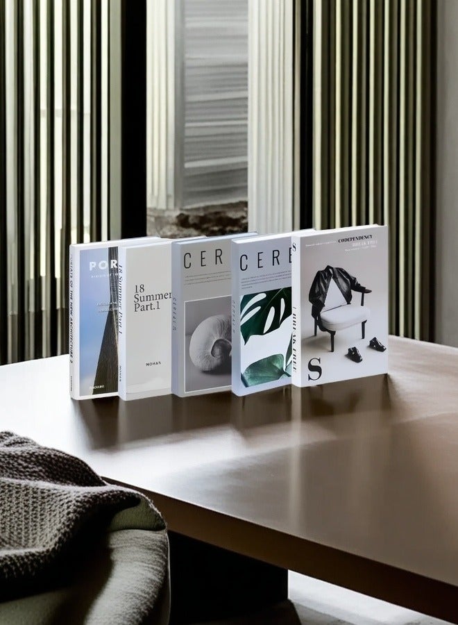 5 Pieces Decorative Books, Faux Books with Hidden Storage, Decorative Books for Bookshelf Coffee Table, Decorative Book Boxes, Hollow Books for Living Room