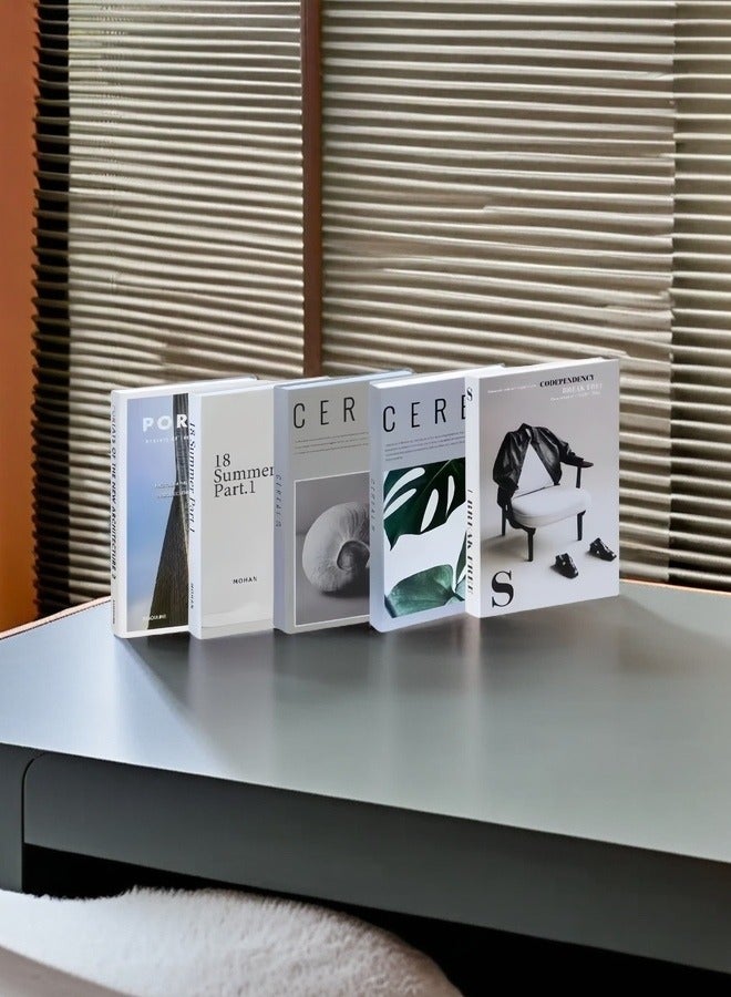 5 Pieces Decorative Books, Faux Books with Hidden Storage, Decorative Books for Bookshelf Coffee Table, Decorative Book Boxes, Hollow Books for Living Room