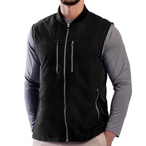 SCOTTeVEST 101 Vest for Men - 9 Hidden Pockets - Water Repellent for Travel & More (Black, Large) - Image 1
