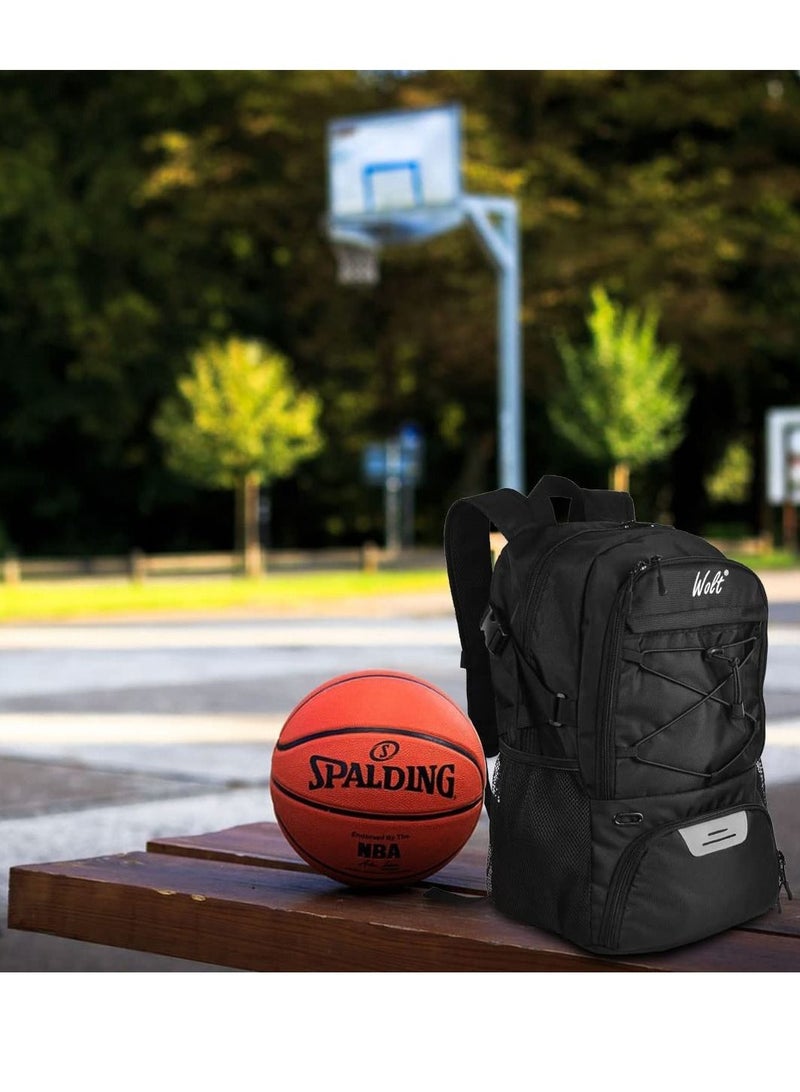 KASTWAVE Basketball Backpack Large Sports Bag with Separate Ball holder & Shoes compartment, Best for Basketball, Soccer, Volleyball, Swim, Gym, Travel - Image 3