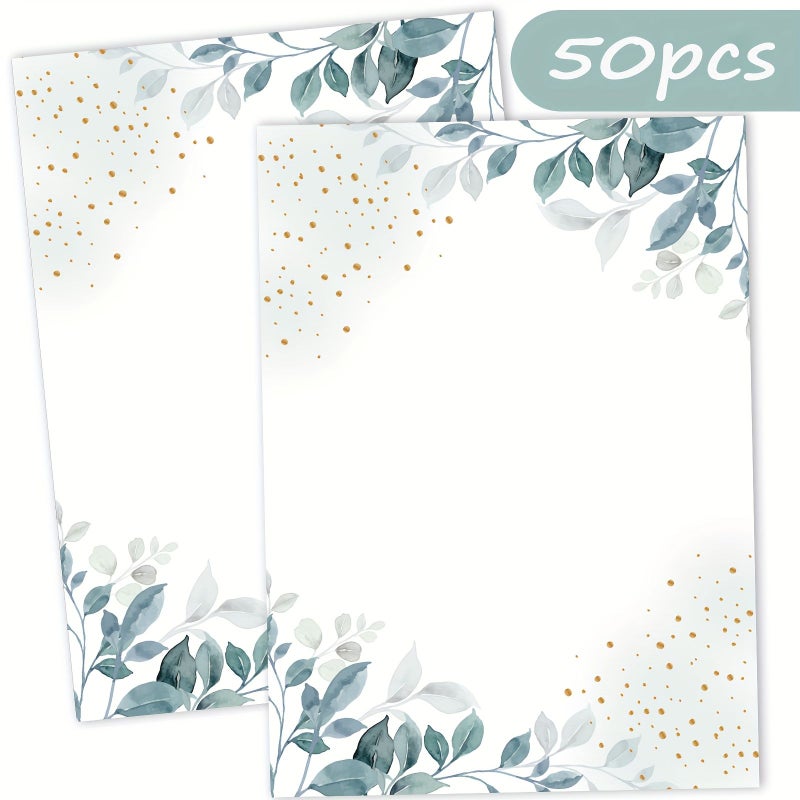 50pcs Blank Watercolor Postcard Set DIY Invitation Cards Double Sided - Image 1