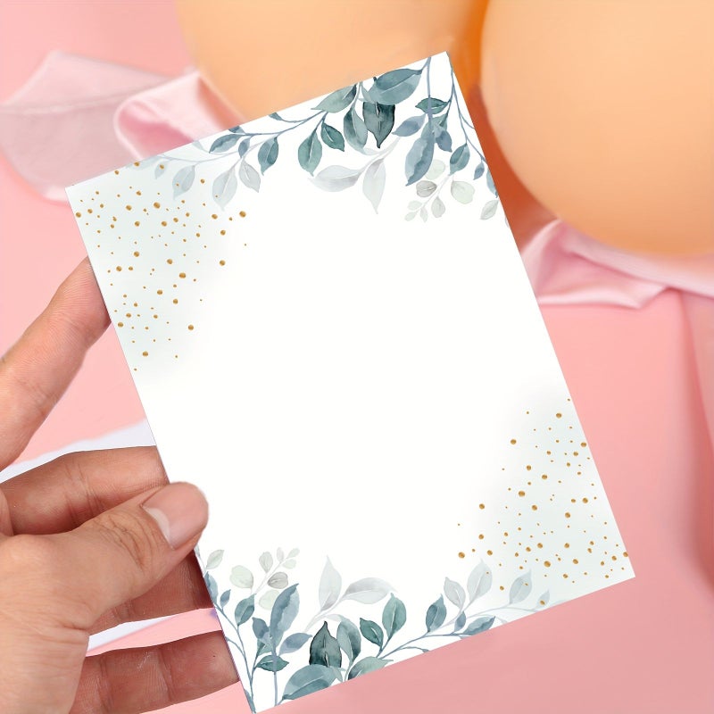50pcs Blank Watercolor Postcard Set DIY Invitation Cards Double Sided - Image 4