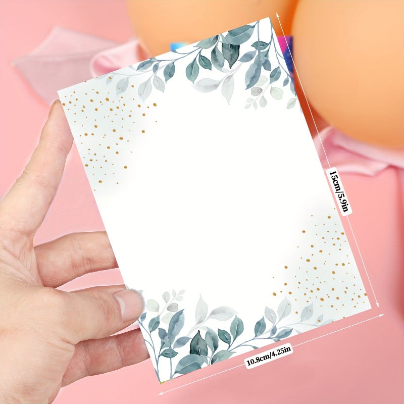 50pcs Blank Watercolor Postcard Set DIY Invitation Cards Double Sided - Image 3