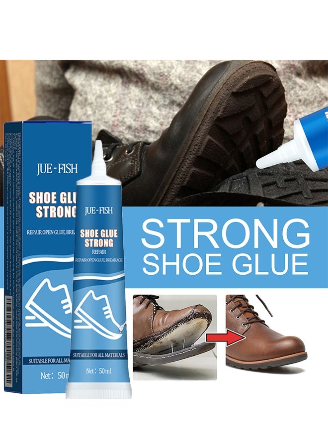 JUE-FISH Shoe Glue Strong，Repair Open Glue，Breakage，Professional Sandals Fix Glue For Grade Low Odor Quick Dry Low-Temperature Resistant（50ml） - Image 1