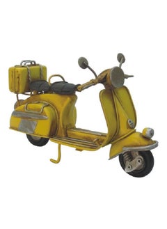 NIBEMINENT Vintage Scooter Collectible Vehicle Yellow/Black/White 13x18x8.5cm 