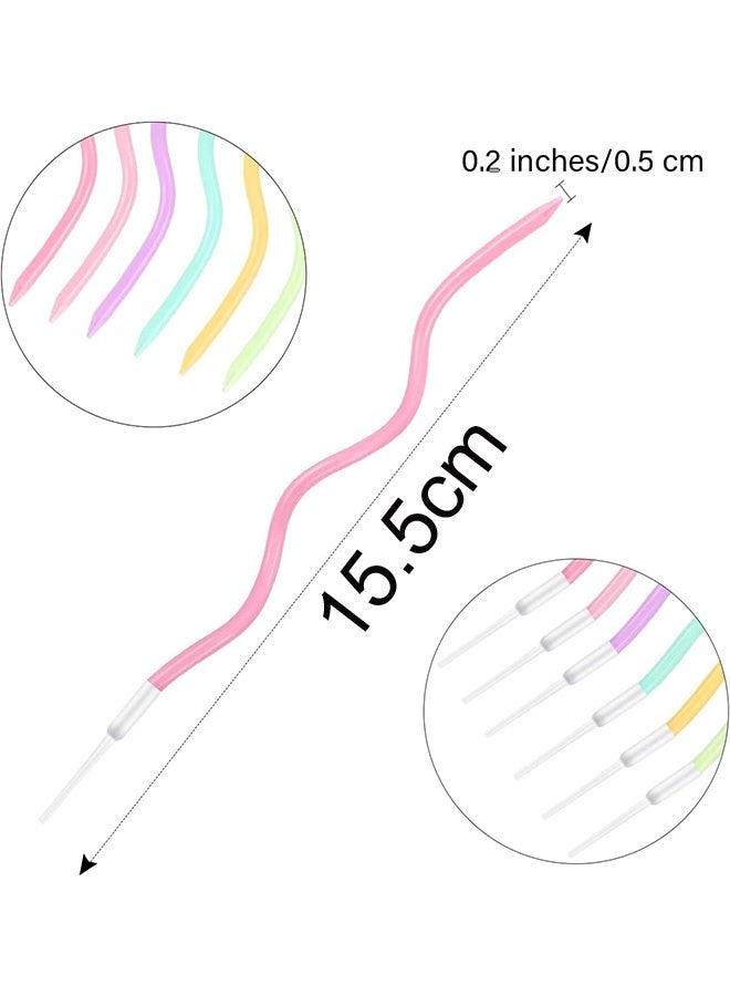 Photon Colorful Twisty Candles, Thin Spiral Birthday Candles with Holders, For Cake Party Decoration etc - Image 2