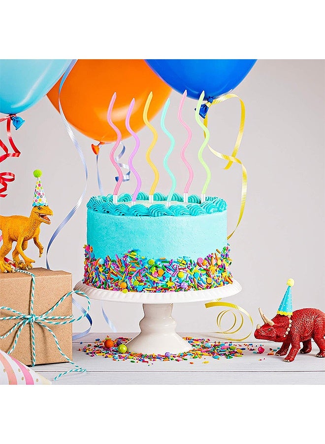 Photon Colorful Twisty Candles, Thin Spiral Birthday Candles with Holders, For Cake Party Decoration etc - Image 4