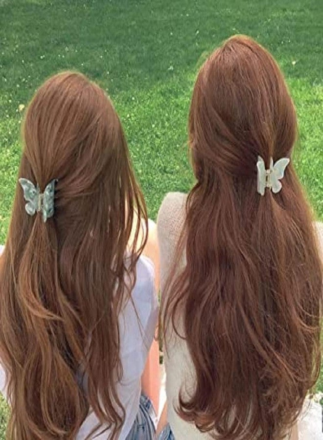 MYSELF Matte Butterfly Hair Claws, Fairy Butterfly Hair Claw Clips, Hair Clamp Crabs for Girl, Women Hair Claw, RANDOM COLOUR (Pack of 4) - Image 5