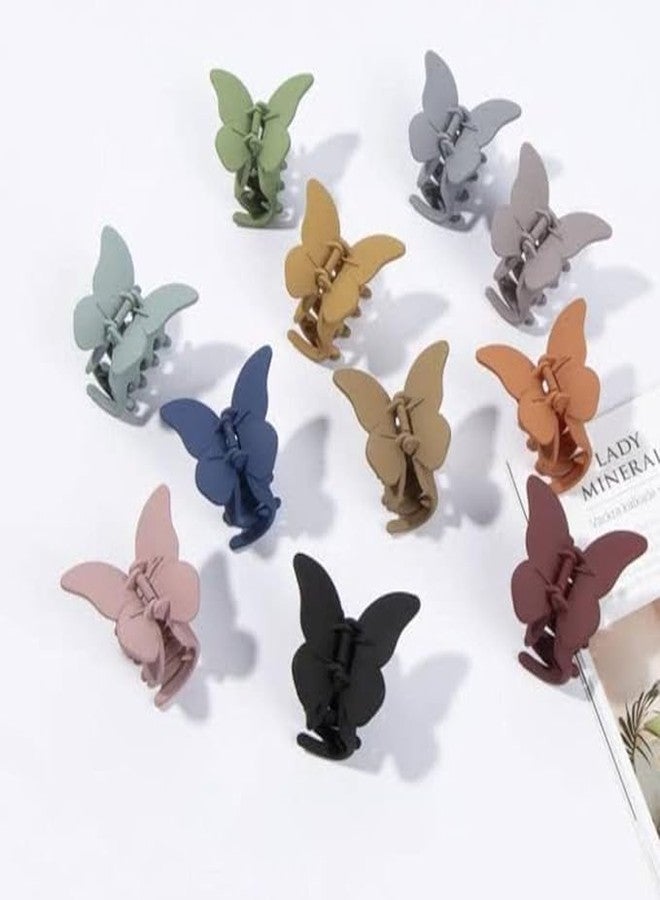 MYSELF Matte Butterfly Hair Claws, Fairy Butterfly Hair Claw Clips, Hair Clamp Crabs for Girl, Women Hair Claw, RANDOM COLOUR (Pack of 4) - Image 3