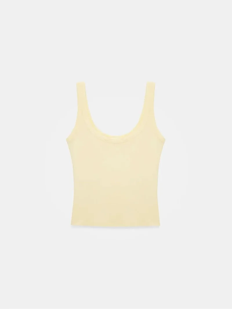 ديلفين Dilvin Ribbed Crop Cami Blouse