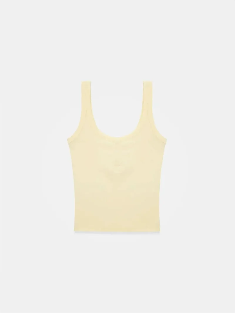 ديلفين Dilvin Ribbed Crop Cami Blouse