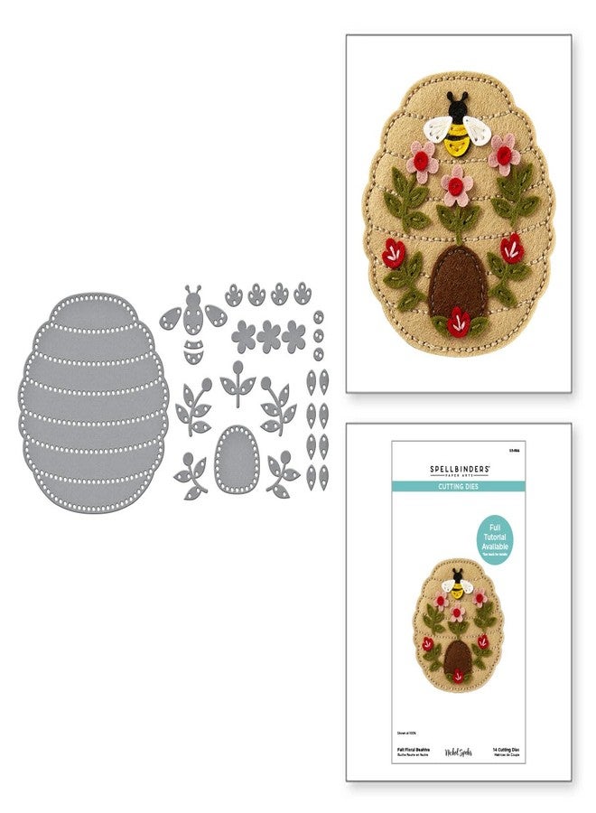 Spellbinders Felt Floral Beehive Etched Dies from The Summer Felt Stitch & Create Collection by Nichol Spohr - Image 2