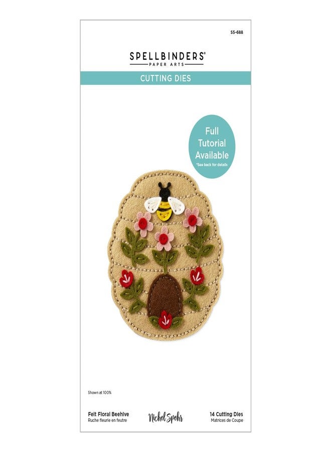 Spellbinders Felt Floral Beehive Etched Dies from The Summer Felt Stitch & Create Collection by Nichol Spohr - Image 1