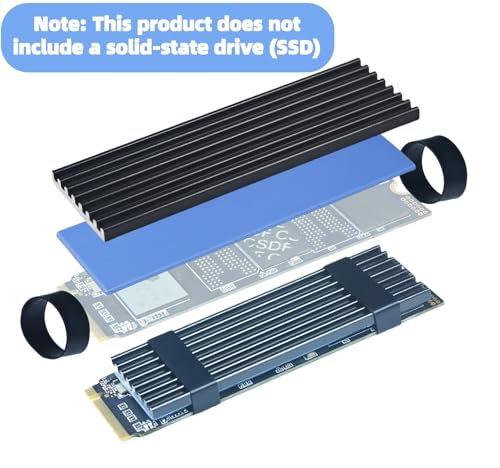 Atdcoek 5 Pack SSD Heat Sink Cooler for 2280 SSD, nvme Heatsink with Thermal Silicone Pad for PS5/PC PCIE NVME M2 SSD (5 Pack Black) - Image 2