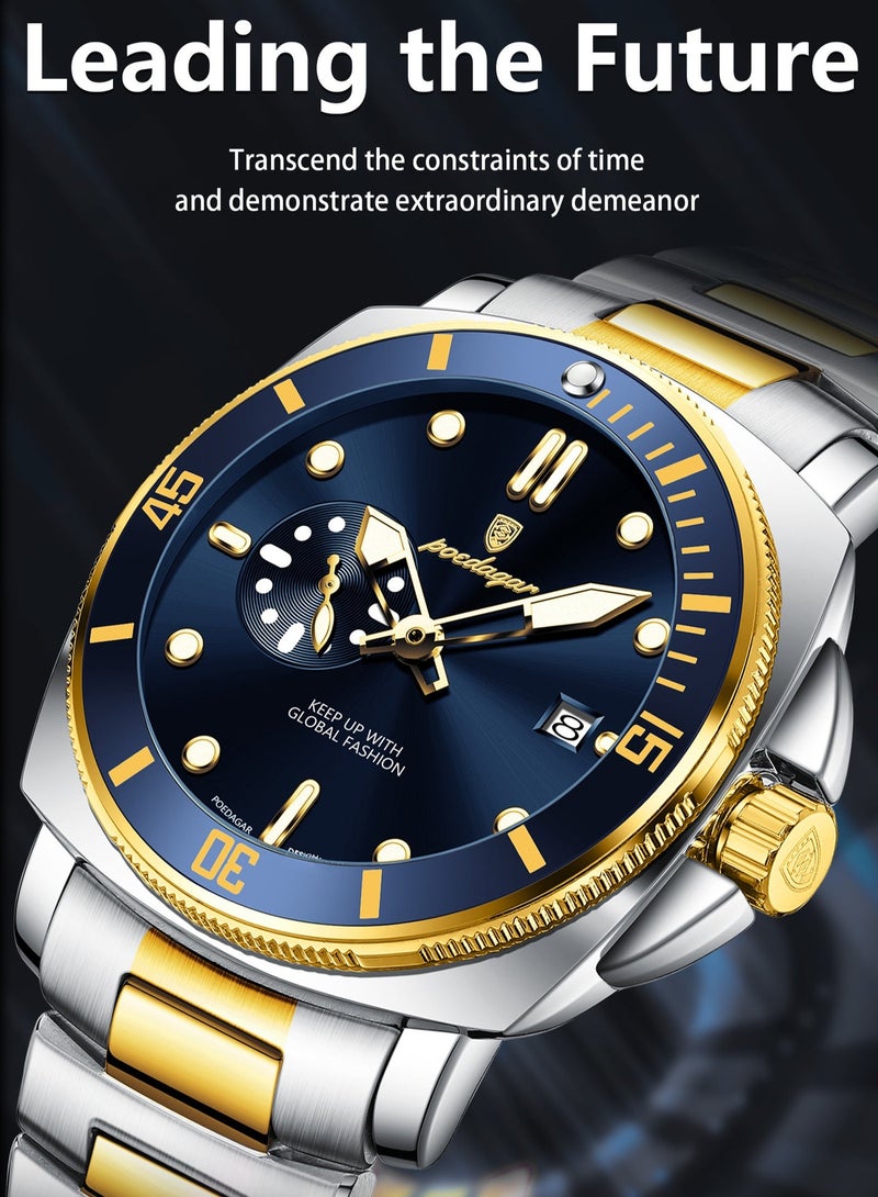 POEDAGAR Man Watch , Waterproof Luminous Men's Watch Quartz，Men's Wrist Watches 44mm - Image 3