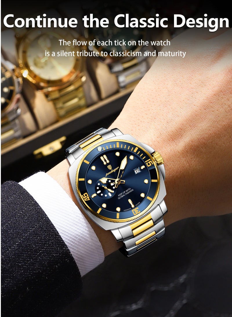 POEDAGAR Man Watch , Waterproof Luminous Men's Watch Quartz，Men's Wrist Watches 44mm - Image 4
