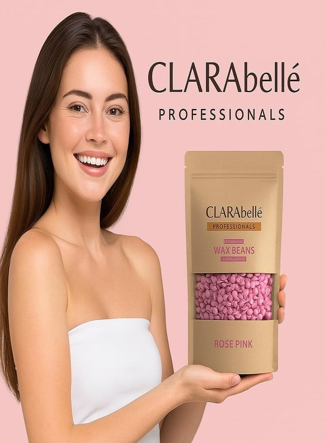 CLARABELLE PROFESSIONALS CLARAbelle Professional Rose Pink Hard Wax Beans for Women | Stripless & Painless Hair Removal | Upper Lips, Face, Arms, Legs, Bikini & Full Body | Coarse Hair | Smooth Skin (500g) - Image 4