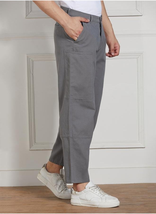 Dennis Lingo - Men’s Relaxed Fit Grey Cargo Trousers – Comfortable and Practical - Image 1