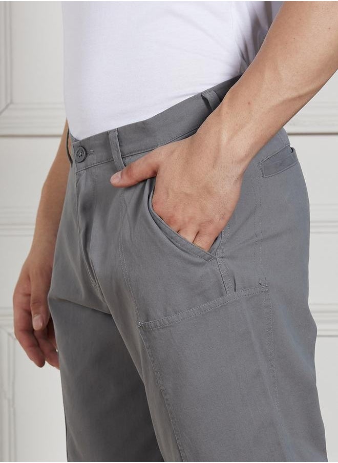 Dennis Lingo - Men’s Relaxed Fit Grey Cargo Trousers – Comfortable and Practical - Image 1