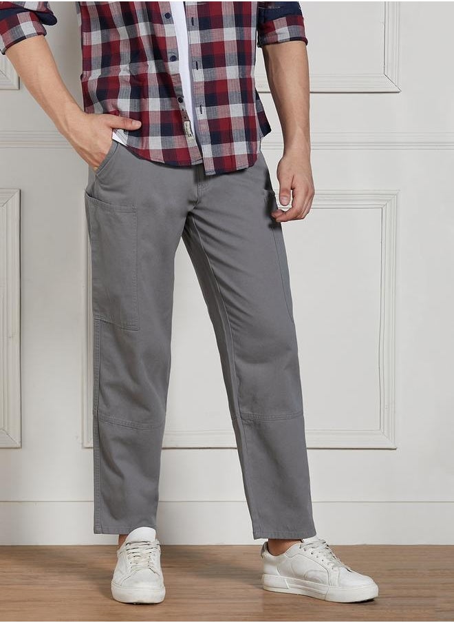 Dennis Lingo - Men’s Relaxed Fit Grey Cargo Trousers – Comfortable and Practical - Image 1