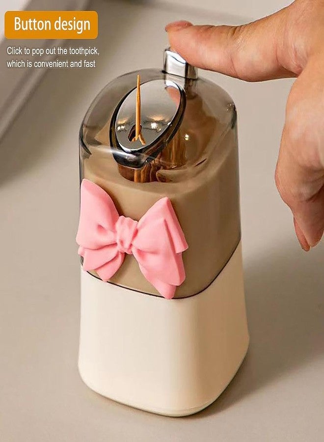 PEFWO Toothpick Holder, Toothpick Dispenser, Pop-up Automatic Toothpick Dispenser, Automatic Toothpick Dispenser for Kitchen, Restaurant, Hotel(Bow Tie) - Image 2