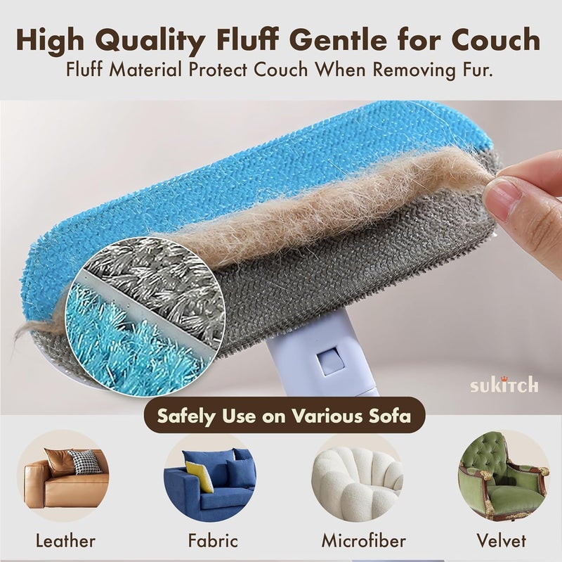 sukitch Cleaner Pro Pet Hair Remover, Multi-in-One Brush for Cat & Dog - Easy-to-Use, Highly Efficient, Portable, Cleaning, and Washable Tool for Lint, Fur on Couch, Carpet, Mat, Car, Furniture - Image 4