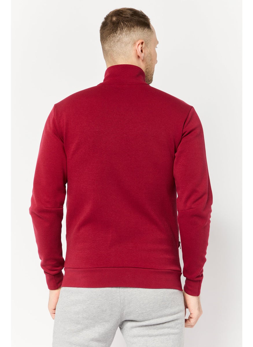 Adidas Men Sportswear Fit Long Sleeve Arsenal Anthem Football Jacket, Craft Red  - Image 4