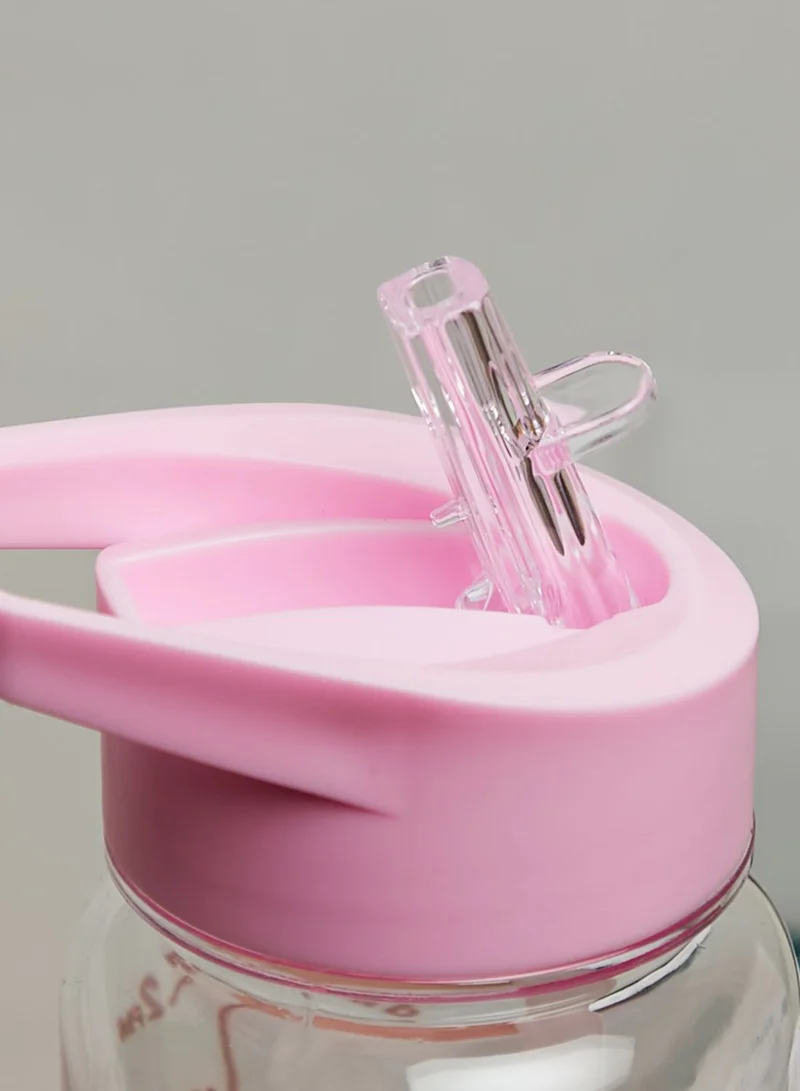 Pink Cactus Fruit Travel Bottle With Straw