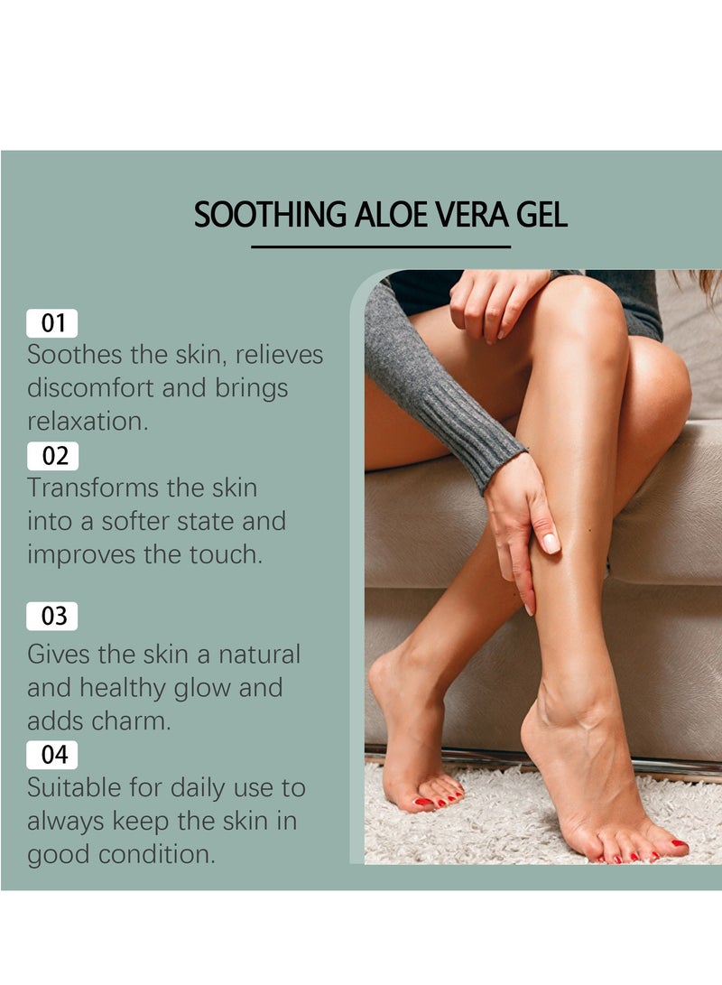 إيلهو جل الصبار المهدئ | جل الصبار الطبيعي النقي للعناية بترطيب الوجه والبشرة والشعر، مرطب متين، غير لزج، 100 غرام - Image 3