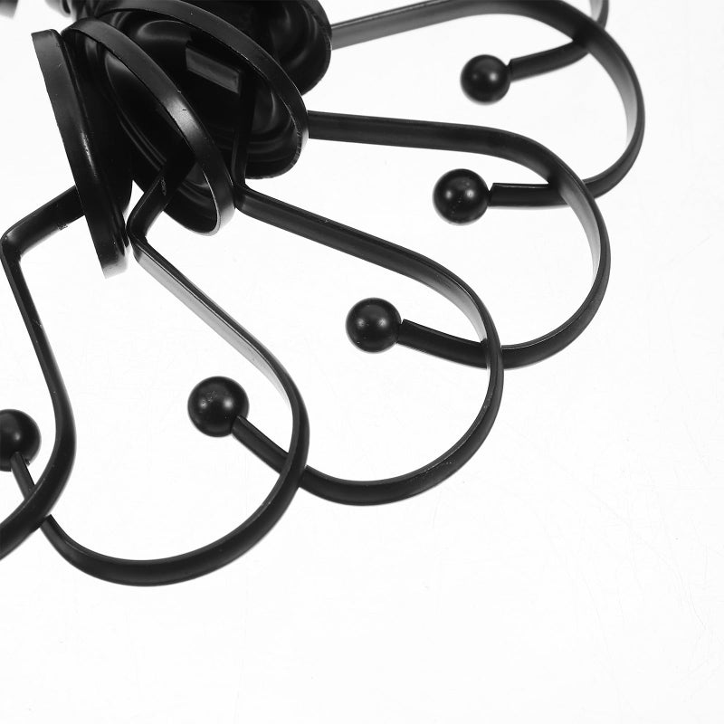 Vintage Black Shower Curtain Hooks 12pcs Bathroom Rod Hangers - Image 4