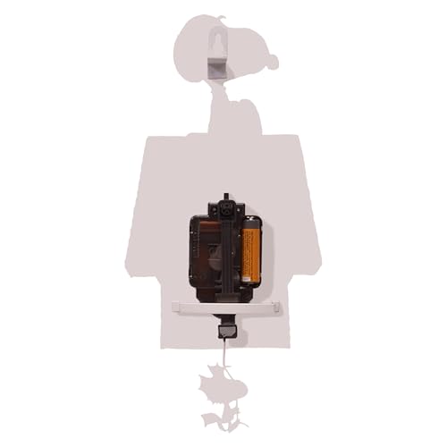Mark Feldstein & Associates Mark Feldstein, Peanuts Snoopy's Dog House with Woodstock Pendulum Pal Wall Clock, 12 Inch - Image 2