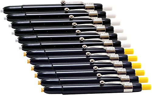 Listo 1620 Marking Pencils, Box of 12, Grease Pencils (White, Yellow) - Bonus: 1 x Orange Listo Marking Pencil Included - Image 1