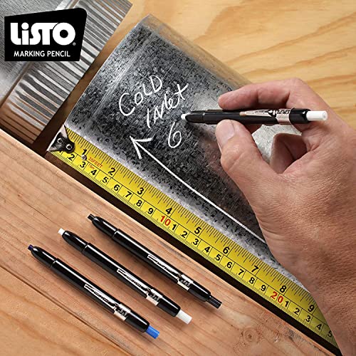 Listo 1620 Marking Pencils, Box of 12, Grease Pencils (White, Yellow) - Bonus: 1 x Orange Listo Marking Pencil Included - Image 5