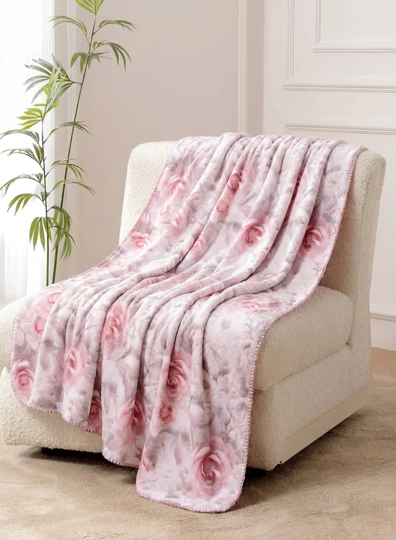 PARRY LIFE Parry Life 2-Ply Cloudy Blanket – Ultra Soft Printed Polyester Travel Blanket 130×180 cm