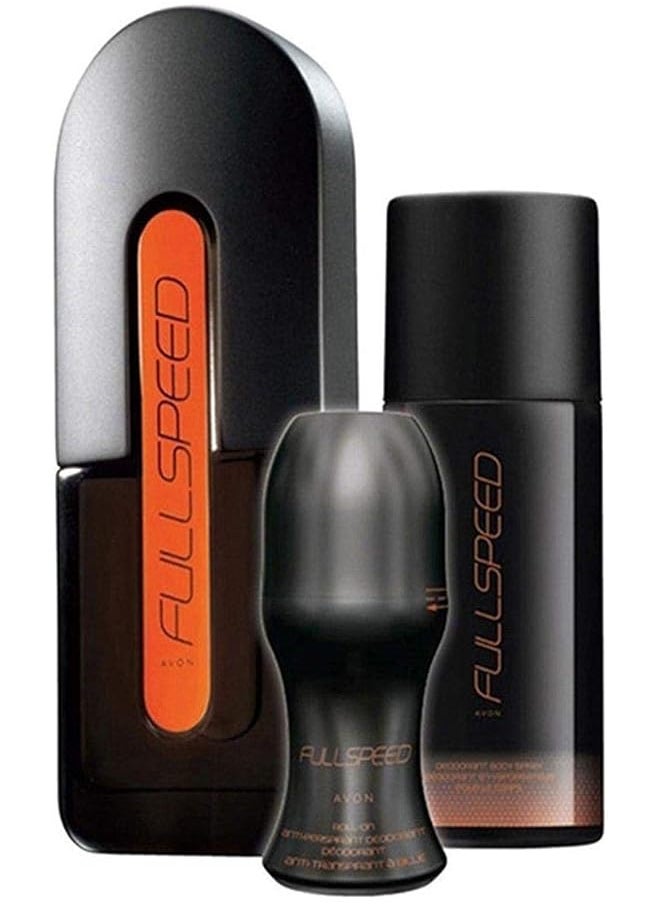 AVON Set For Men 3 Pcs From Full Speed 75 Ml Deodorant 150 Ml Roll On 50 Ml Pack Of 3  - Image 1