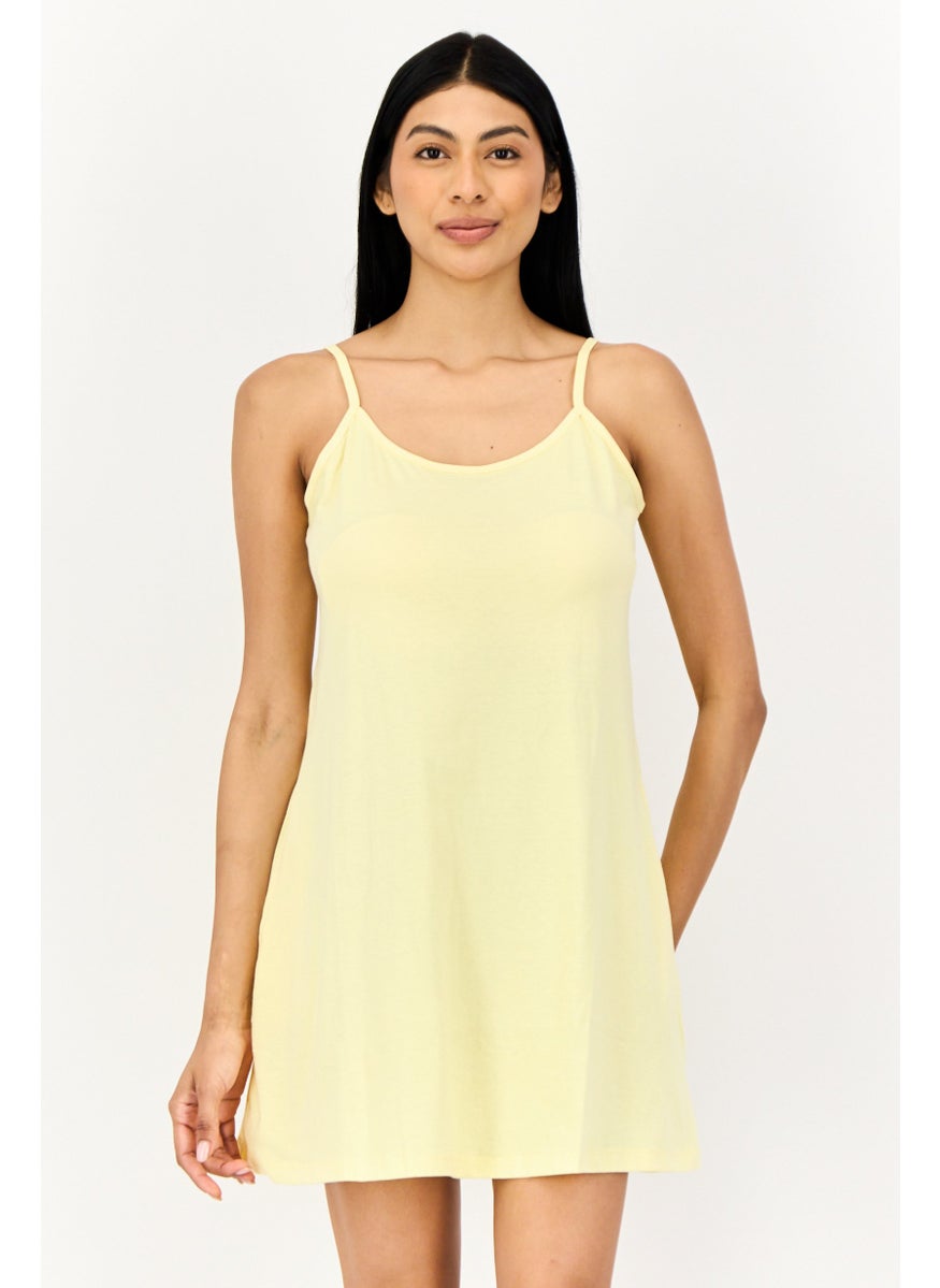ONLY Women Solid Mini Dress, Yellow  - Image 1