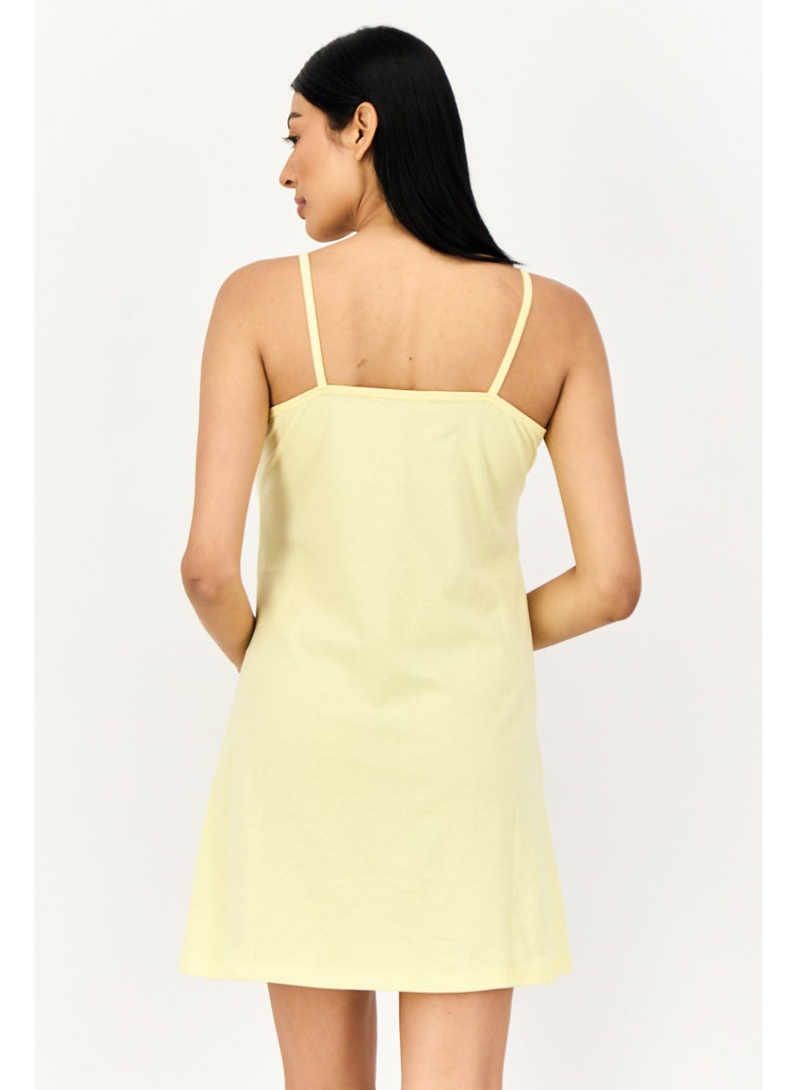 ONLY Women Solid Mini Dress, Yellow  - Image 3