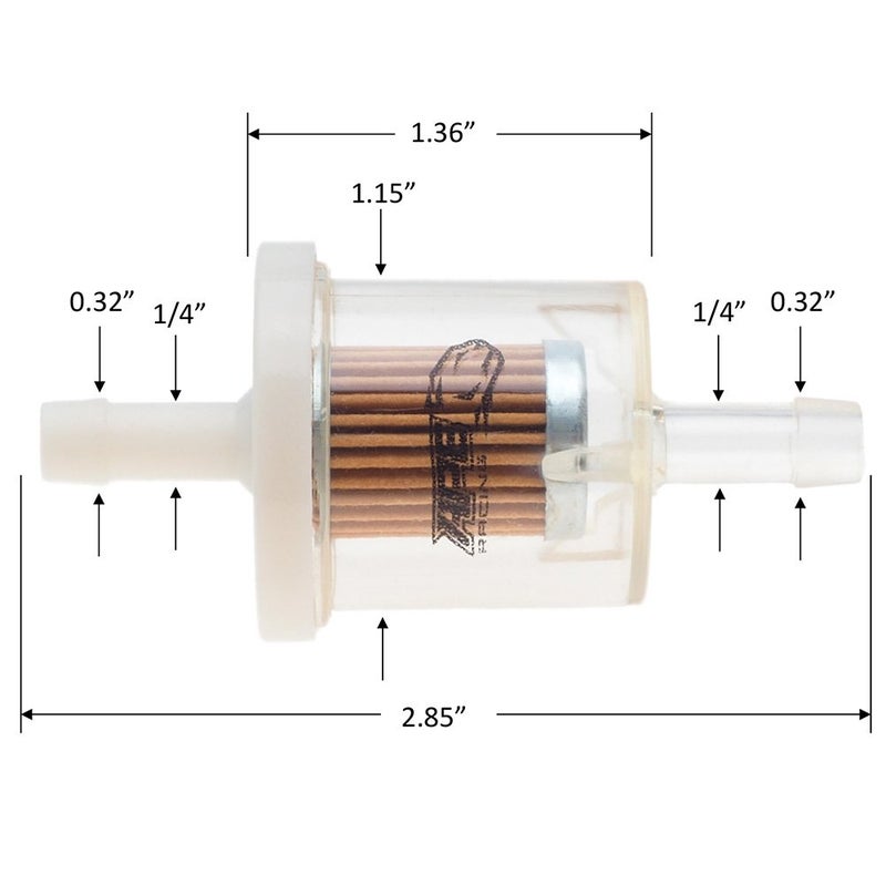 APE RACING Inline Fuel Filter Universal Fuel Filters for Small Engine Motorcycle Lawn Mower (Pack of 2) Replace 691035 49019-0027 AM108356 - Image 4