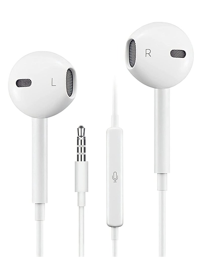Goldfinch Wired earphones for mobile ipad and laptop compatible with android and apple with mic with universal jack white  - Image 2