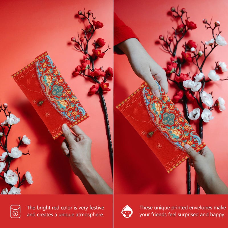 Extra Large Chinese New Year Red Envelopes Traditional Money Packets For Spring Festival - Image 5