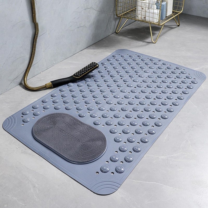 Large Non Slip Shower Mat with Foot Scrubber – 70×40 cm Anti Skid Silicone Bath Mat – Safe Grip Suction Floor Mat for Bathroom and Bathtub (One pack) - Image 4